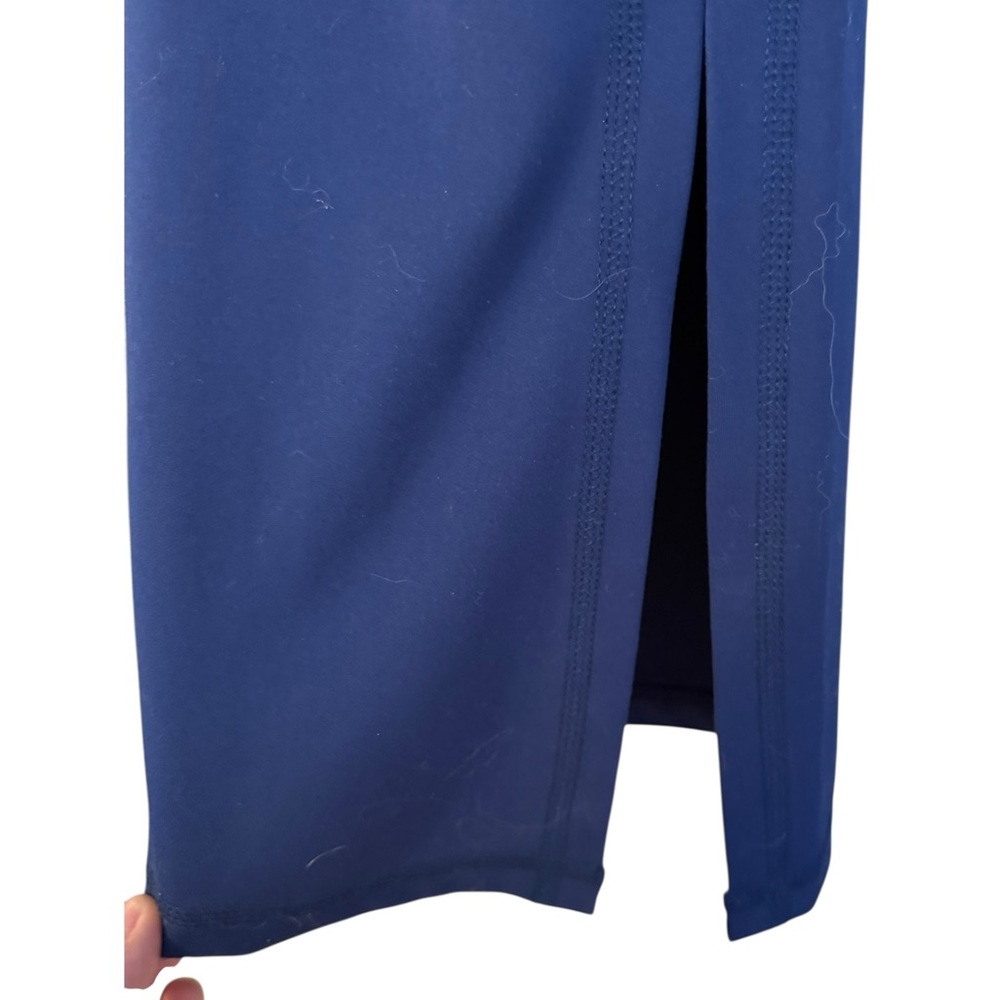 ZUDA, New Trendy Navy Split Leg Flared Leggings, XS, Flattering/Versatile! - Picture 4 of 5